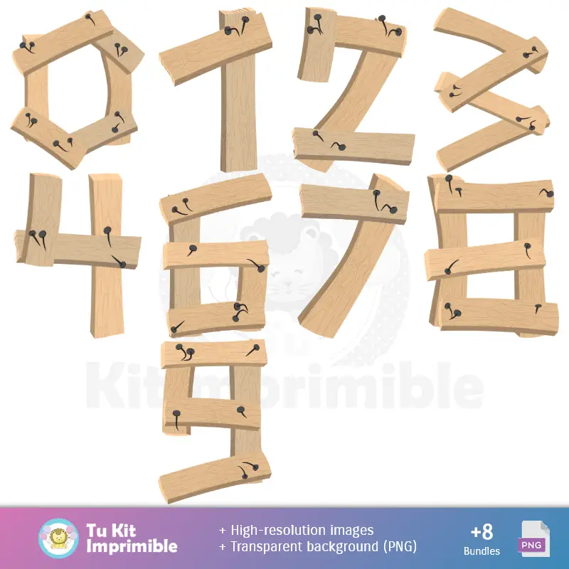 Números Temáticos | Fondi Masha e Orso - Carte Decorative Digitali