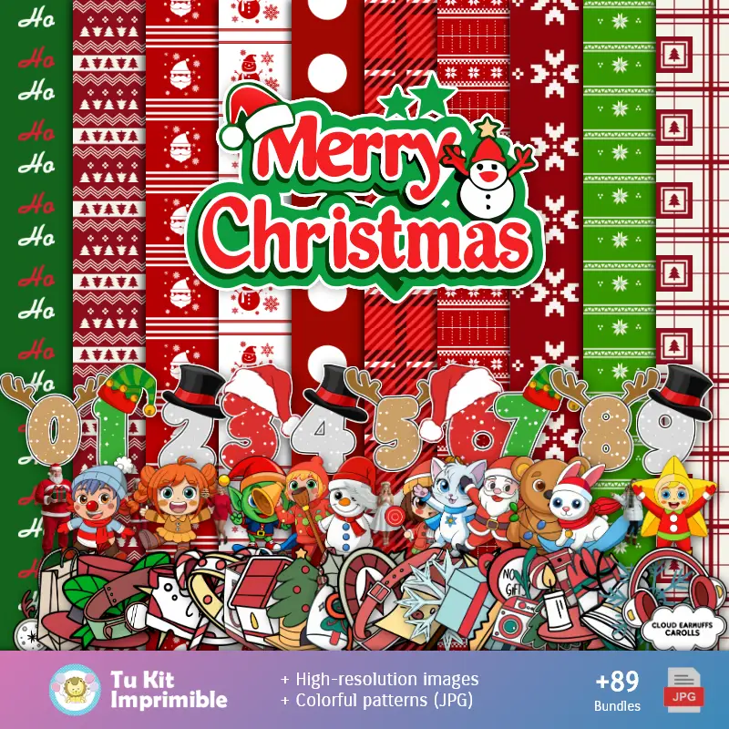 メリークリスマス壁紙 - デジタルデコレーションペーパー