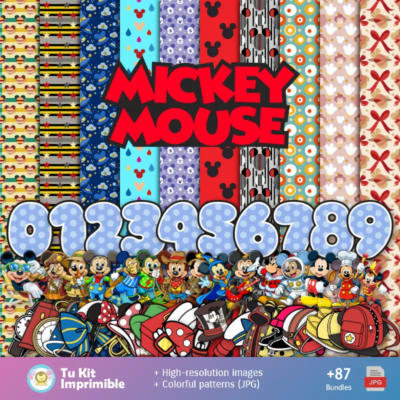 Mickey Mouse Wallpapers - Digital Decor Papers