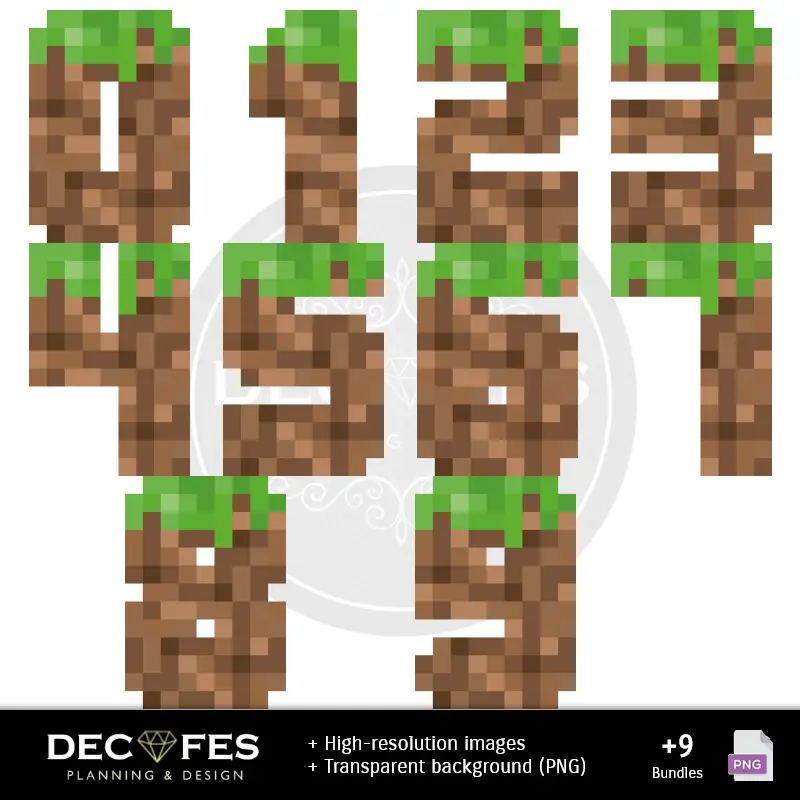 Minecraft Digital Paper - Stampabile per Scrapbook e fai da te