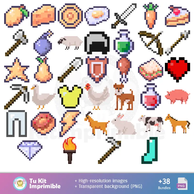 Modelli e texture Minecraft - Kit Scrapbook e Party