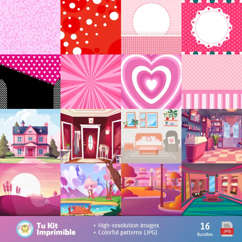 Fondos | Minnie Maus Muster und Texturen - Scrapbook und Party Kits