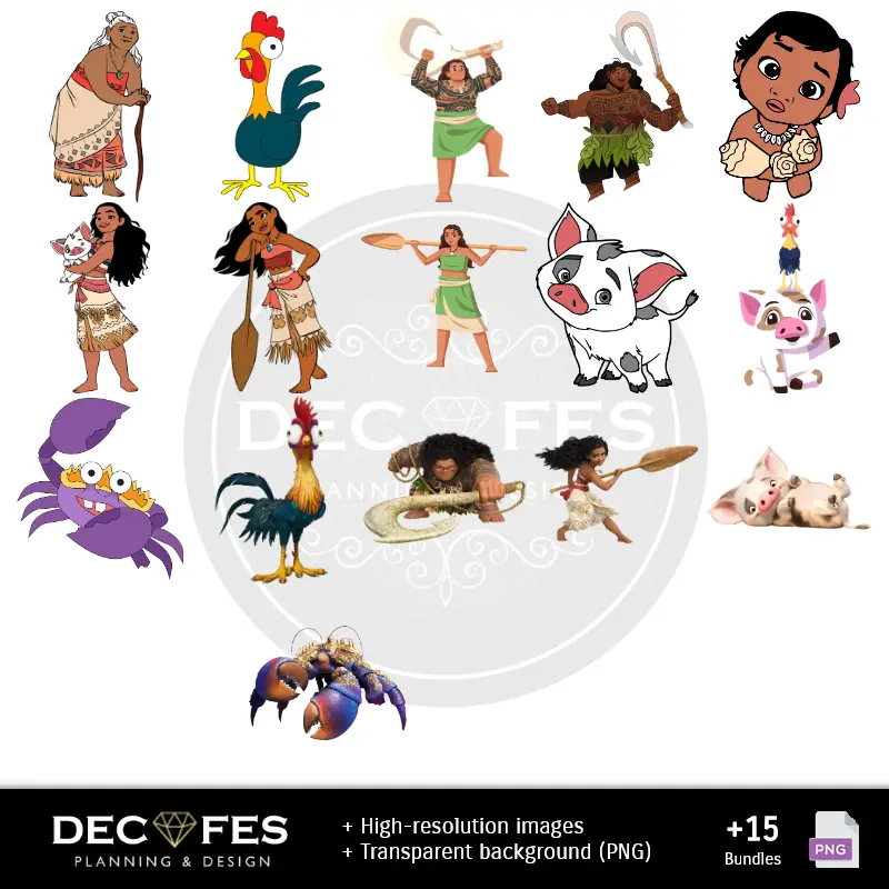 Papel Digital Moana - Imprimíveis para Scrapbook e DIY