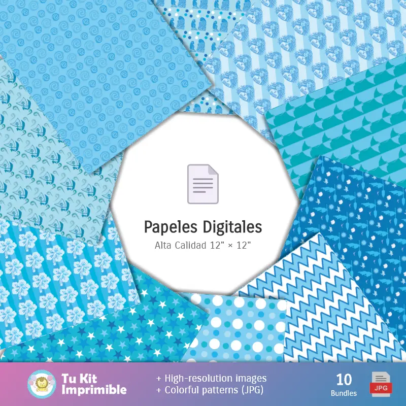 Moana Hintergrundbilder - Digitale Dekorpapiere