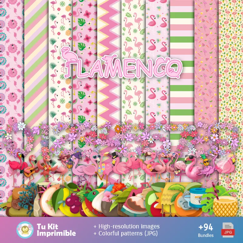 Modèles et textures flamenco - Scrapbook et kits de fêtes