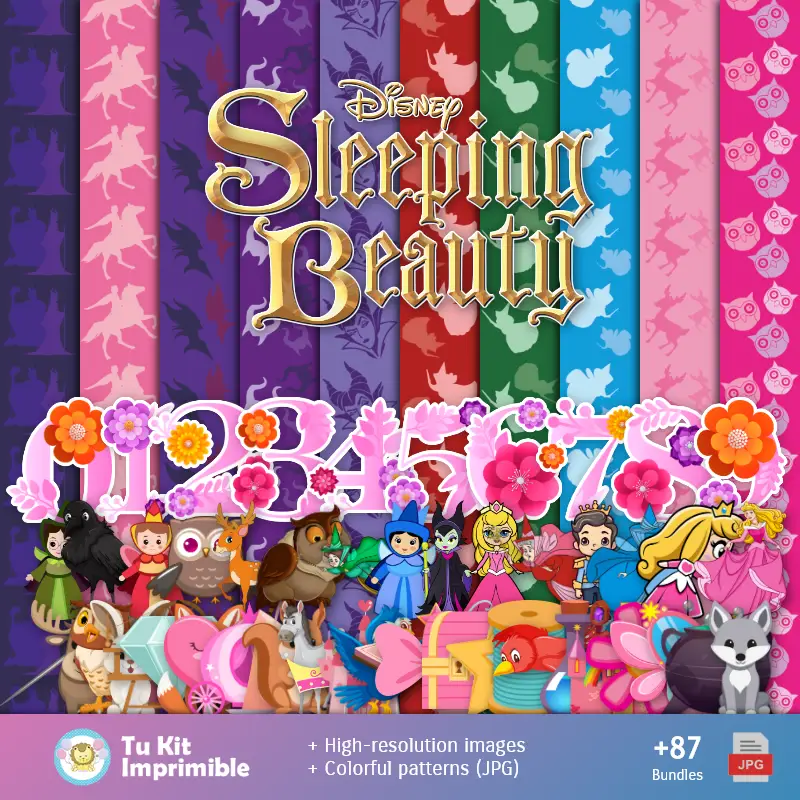 Accesorios | Patrões e Texturas La Bella Durmiente - Kits de Scrapbook e Festas