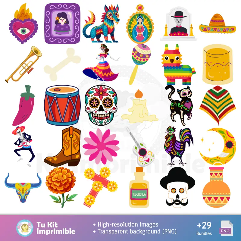 Personajes | Padrões e Texturas Coco - Kits de Scrapbook e Festas