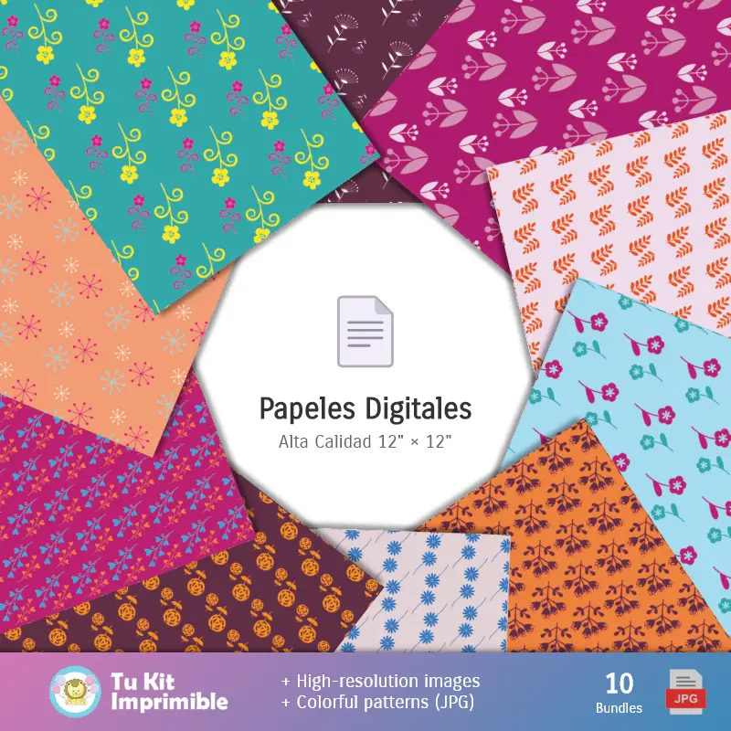 Fondos | Padrões e Texturas Coco - Kits de Scrapbook e Festas