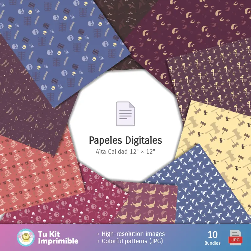 Números Temáticos | Padrões e Texturas Como Entrenar o seu Dragão - Kits de Scrapbook e Festas