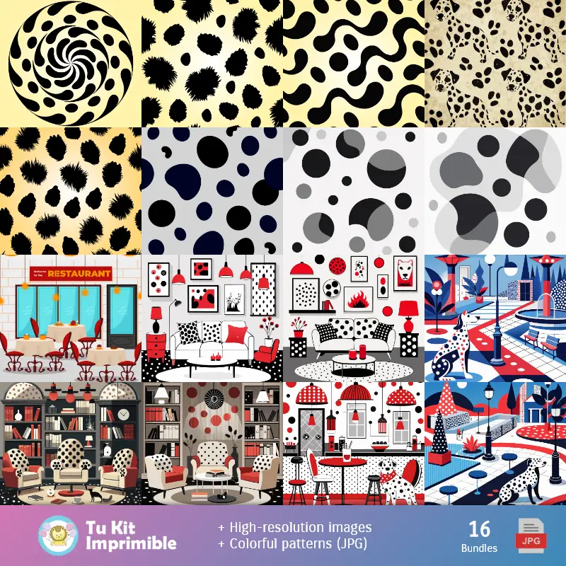 Fondos | Padrões e Texturas Dálmatas - Kits de Scrapbook e Festas