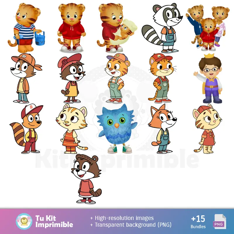 Fondos | Patrões e Texturas Daniel o Tigre - Kits de Scrapbook e Festas