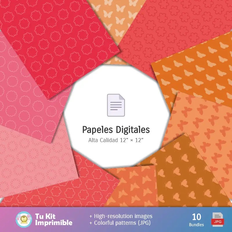 Números Temáticos | Padrões e Texturas Floresta Encantado - Kits de Scrapbook e Festas