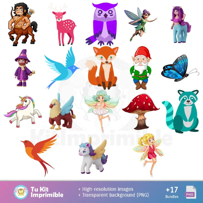 Fondos | Padrões e Texturas Floresta Encantado - Kits de Scrapbook e Festas