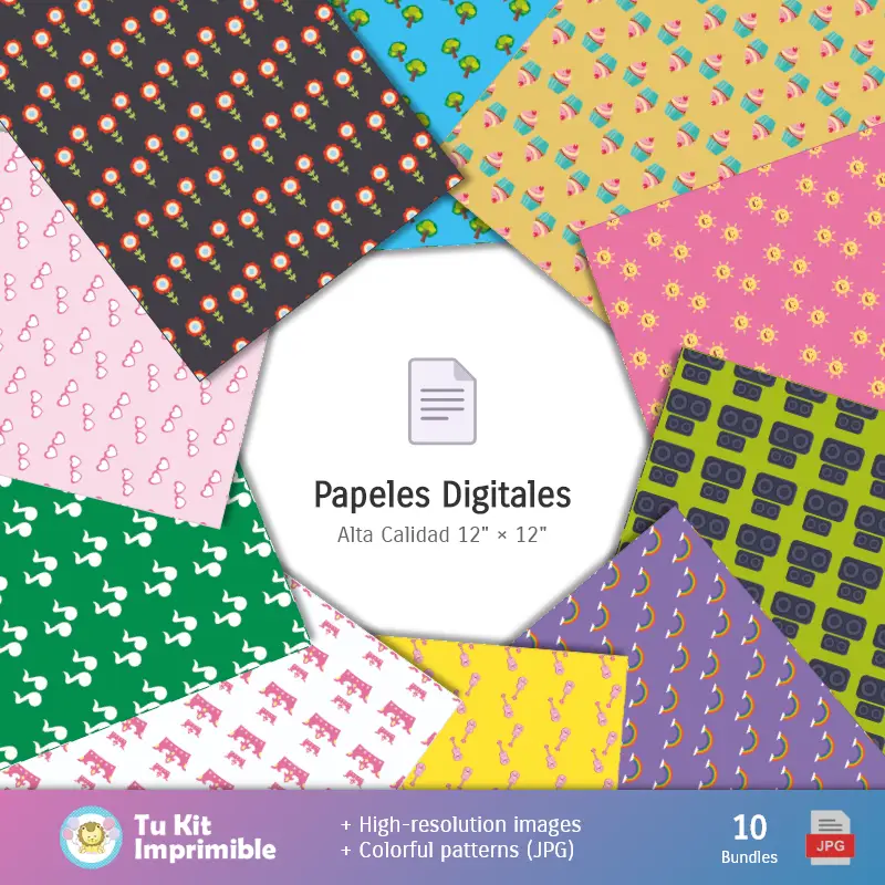 Collages | Modelli e texture di Rene e Lara Campos - Kit per scrapbooking e feste