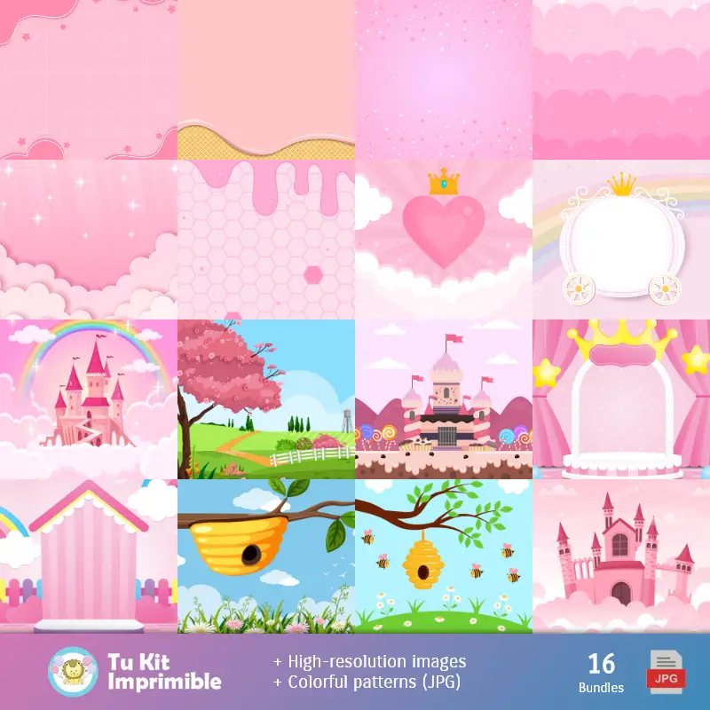 Fondos | Padrões e Texturas Osita Rosa - Kits de Scrapbook e Festas