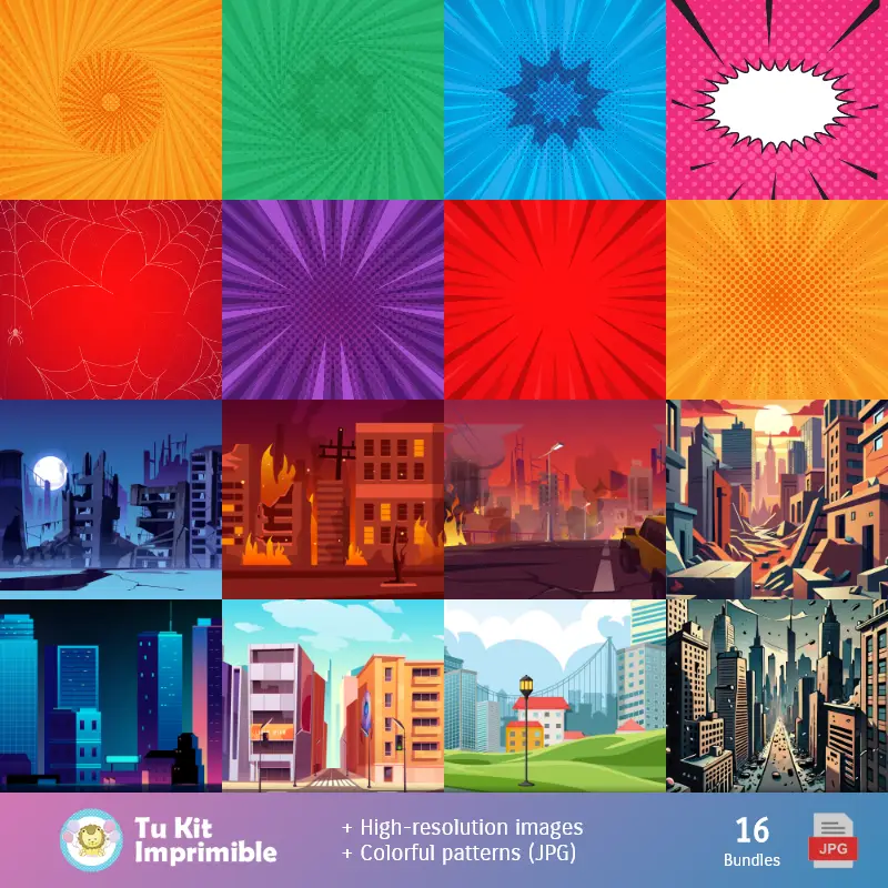 Fondos | Padrões e Texturas Homem Araña - Kits de Scrapbook e Festas