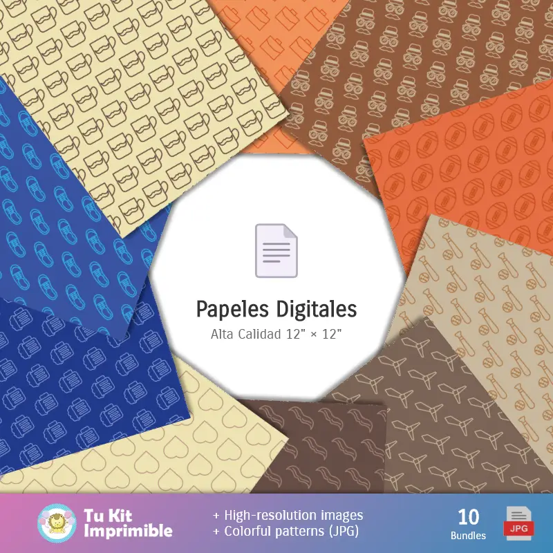 Fondos | Patrões e Texturas Dia do Pai - Kits de Scrapbook e Festas