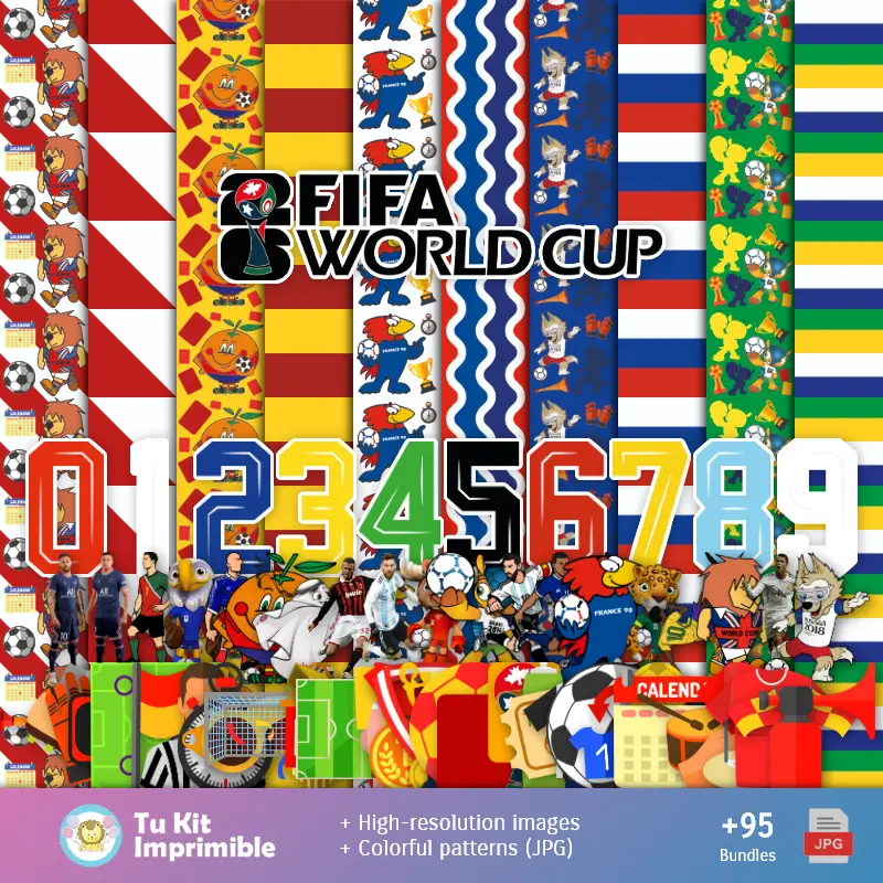 Motifs et textures Coupe du Monde - Kits de scrapbooking et de fête