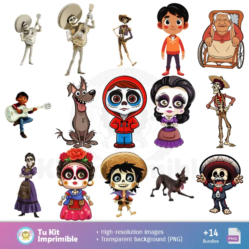 Personajes | Motifs et textures de cacao - Scrapbook et kits pour fêtes