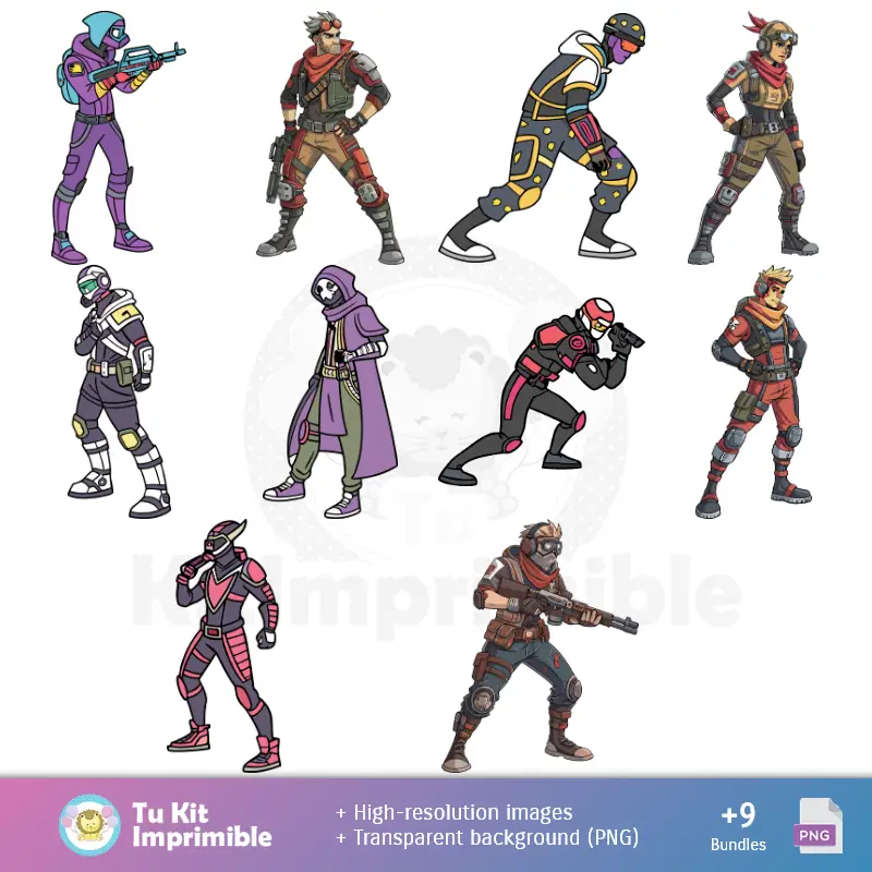 Accesorios | Motifs et textures de Fortnite - Scrapbook et kits de fête