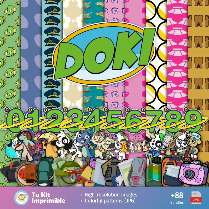 Motifs et textures Doki - Scrapbook et kits de fête