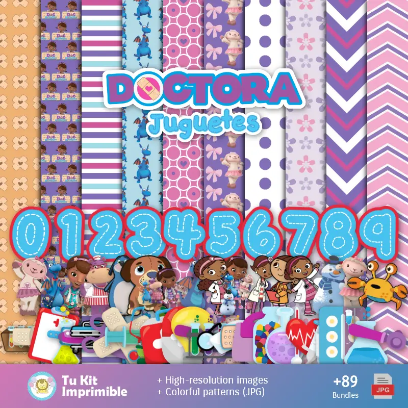 Accesorios | Motifs et textures Jouets de docteur - Scrapbook et kits de fête