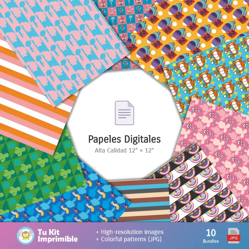 Collages | Motifs et textures Le monde incroyable de Gumball - Kits de scrapbooking et de fête