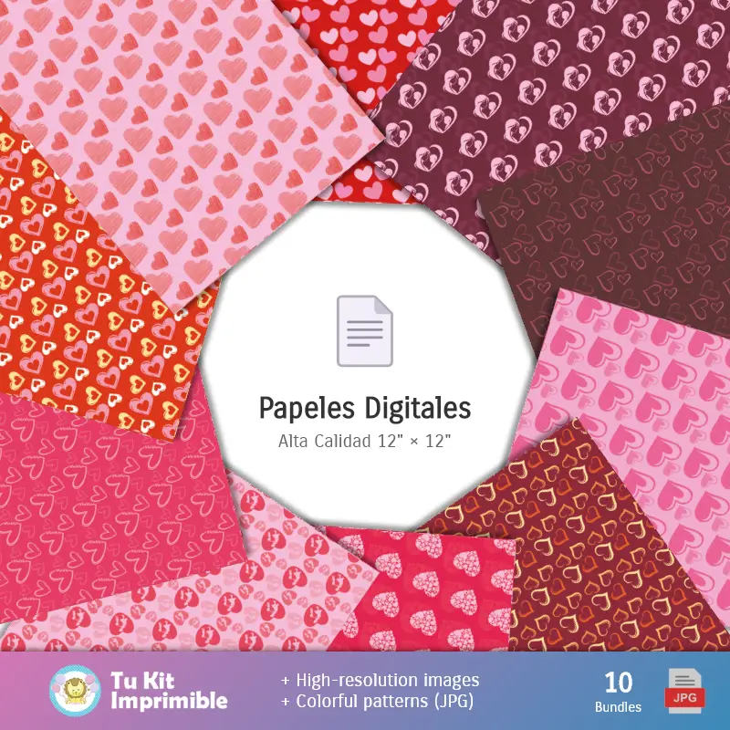 Collages | Schemi di festa della mamma e texture - Scrapbook e kit di partito