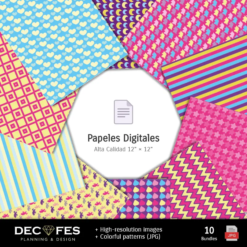 Collages | My Little Pony Equestria Digital Paper - Stampabile per Scrapbook e fai da te