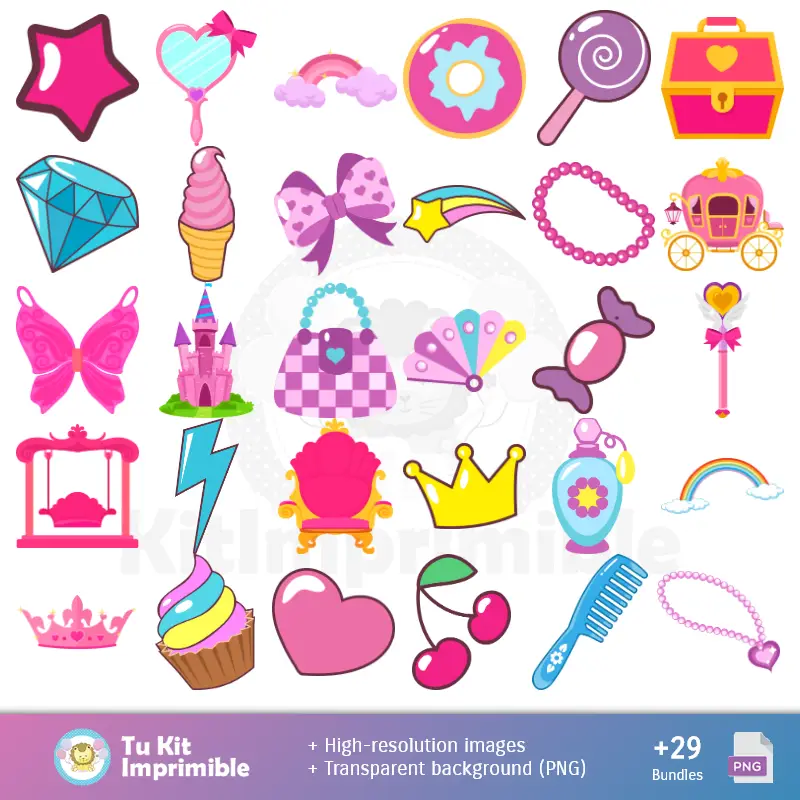 Meine kleinen Pony Equestria Muster und Texturen - Scrapbook und Party Kits