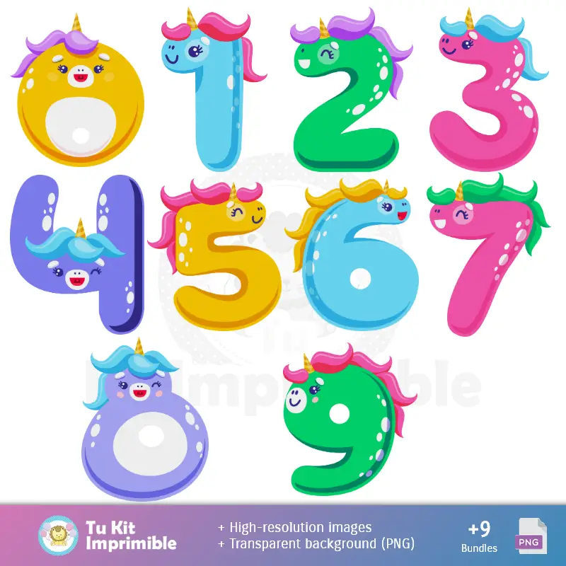 Números Temáticos | My Little Pony Equestria Patterns and Textures - Scrapbook and Party Kits