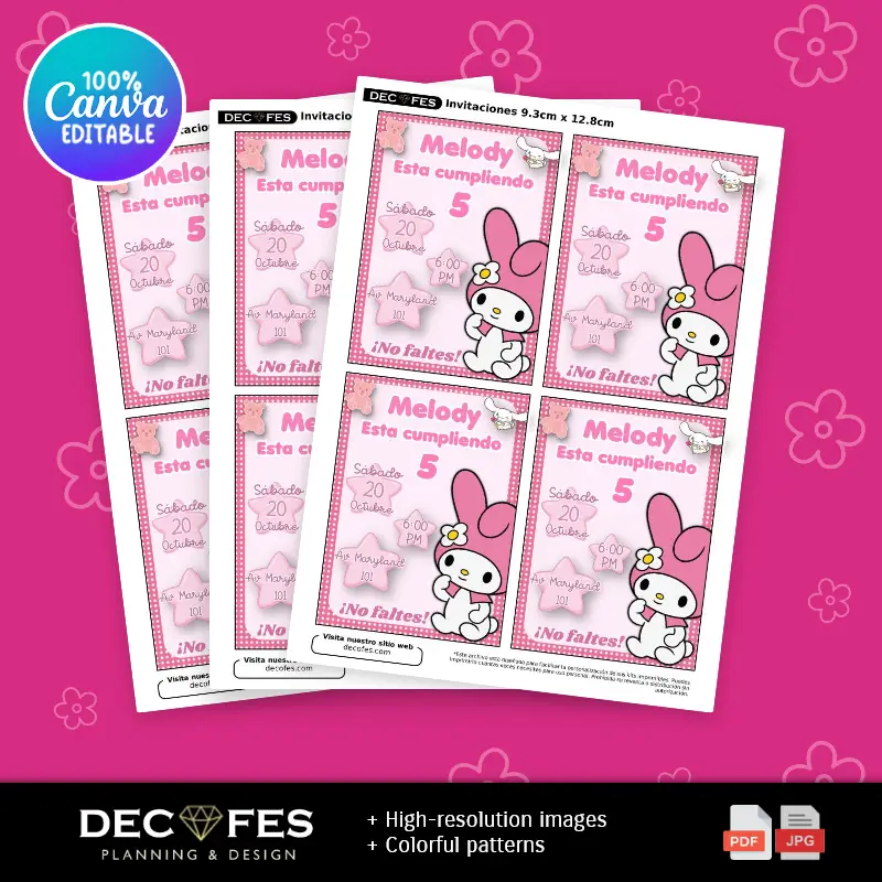Collages | My Melody Kawaii Invitation