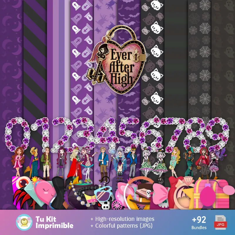 Ever After High Funds - Carte Decorative Digitali