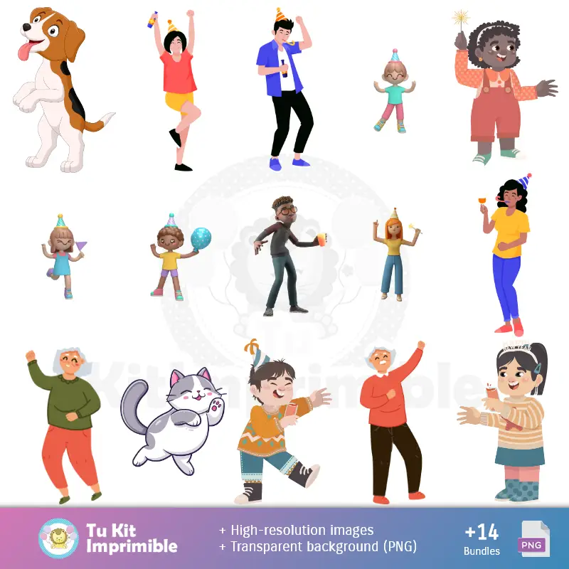 Fondos | Sfondi di anno nuovo - Carte di decorazione digitali