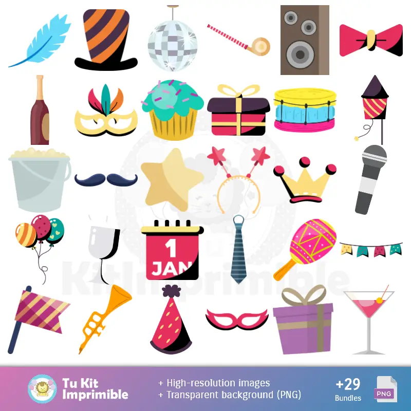 Personajes | New Year's Wallpapers - Digital Decor Papers