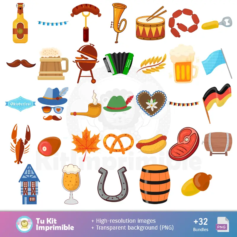 Accesorios | Octoberfest Wallpapers - Digital Decoration Papers