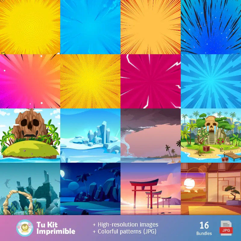 One Piece Patterns and Textures — наборы для скрапбуков и вечеринки