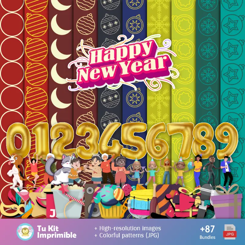 Fondos | 新年的图案和纹理——