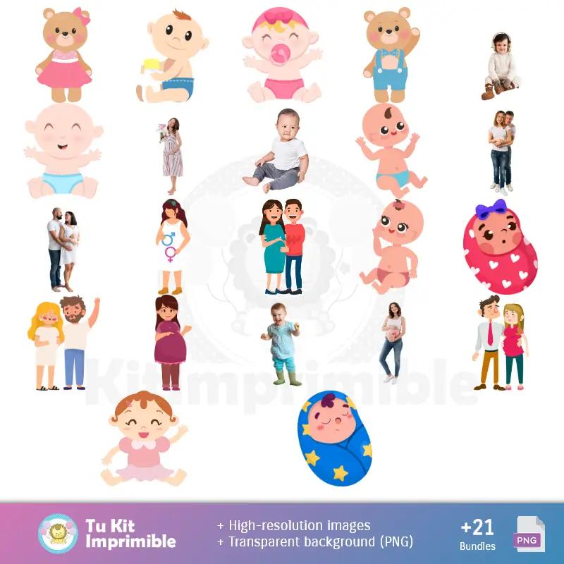 Personajes | Padrões e Texturas Revelados - Kits para Scrapbook e Festas