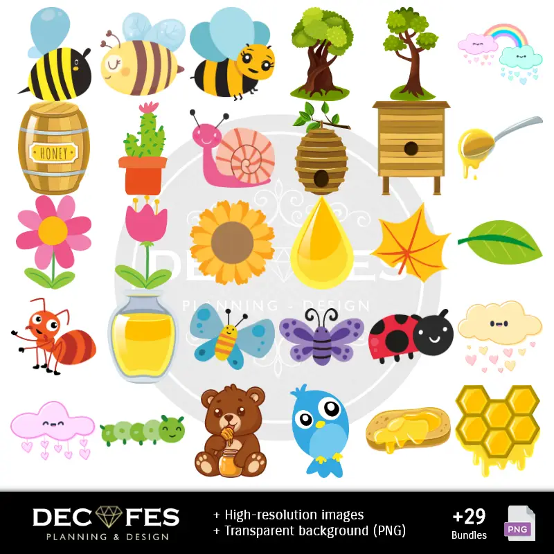 Números Temáticos | Digital Bee纸 -- -- 可打印给Scrapbook和DIY