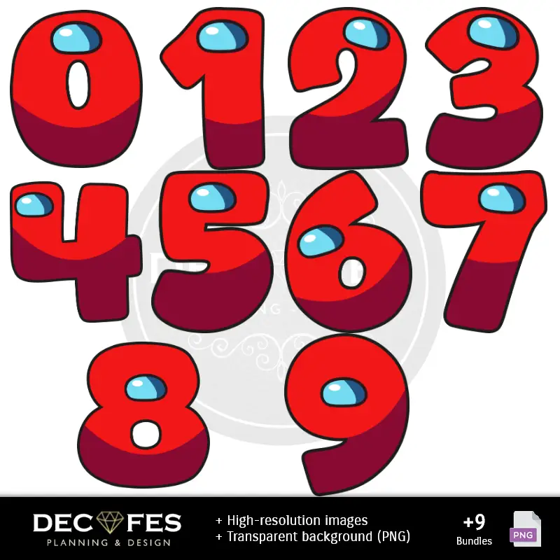 Números Temáticos | 在《我们》中,数字纸 -- -- 可打印为Scrapbook和DIY