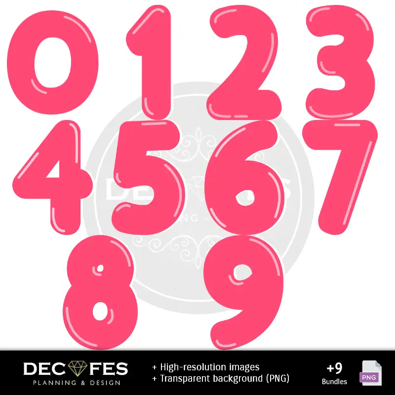 Números Temáticos | Papel Digital Bebefinn - Imprimibles para Scrapbook y DIY
