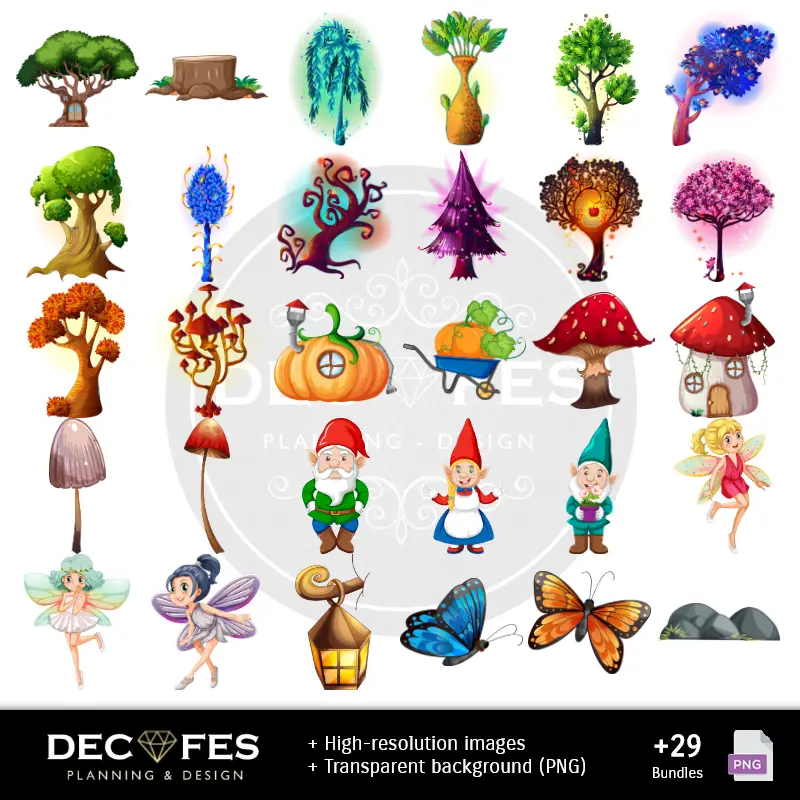 Accesorios | Papel Digital Bosque Encantado - Imprimibles para Scrapbook y DIY