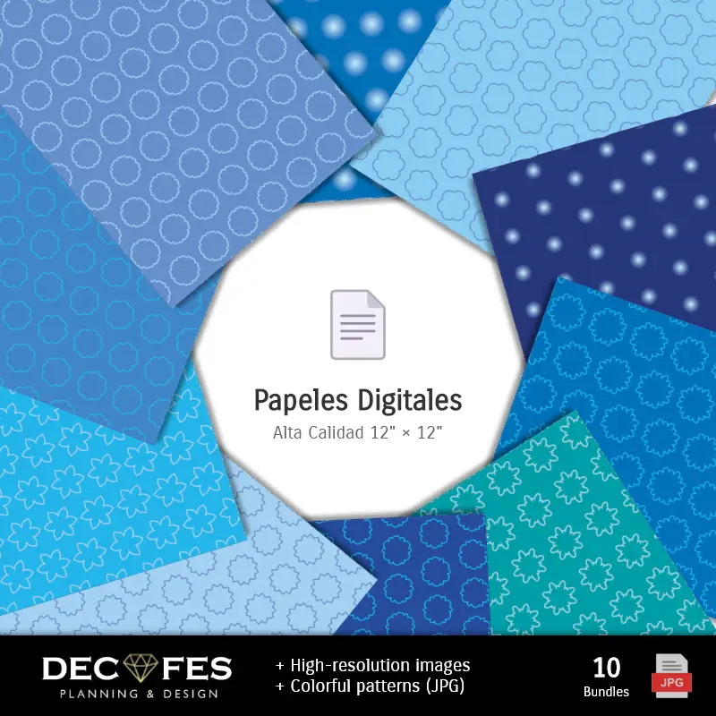 Números Temáticos | Papel Digital Bosque Encantado - Imprimibles para Scrapbook y DIY