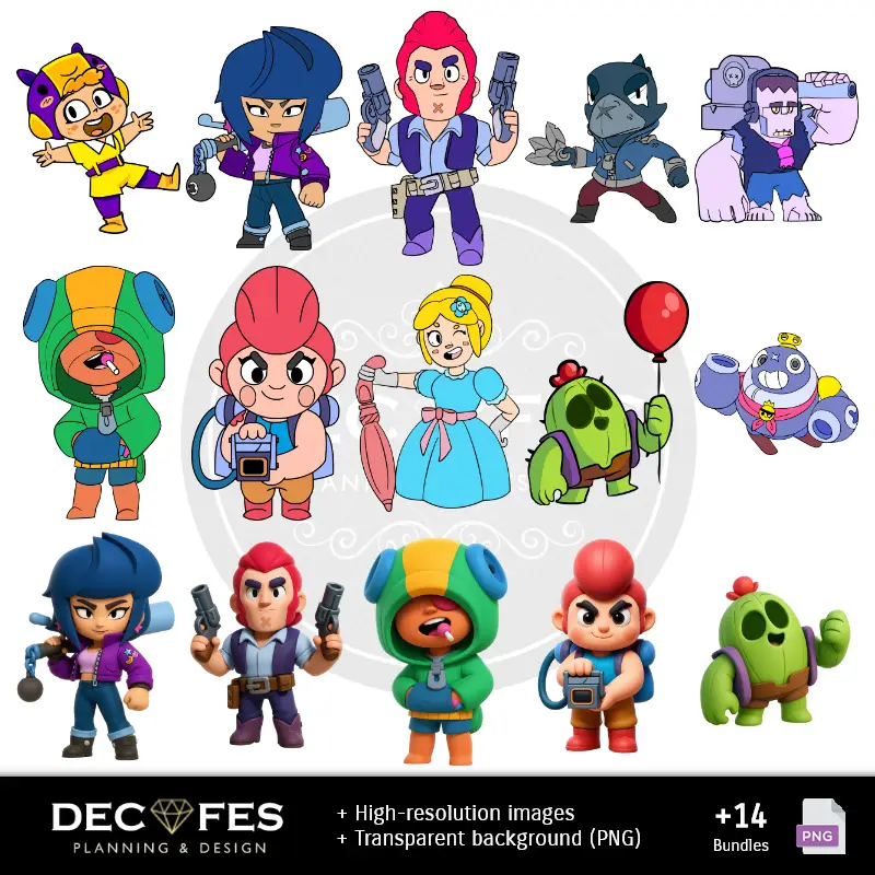 Digital Brawl Stars Paper - 可打印Scrapbook和DIY