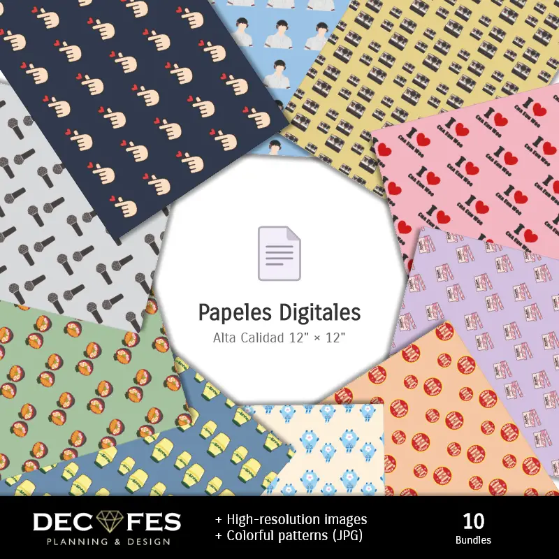 Collages | Papel digital Cha Eunwoo - Imprimíveis para scrapbooking e projetos DIY