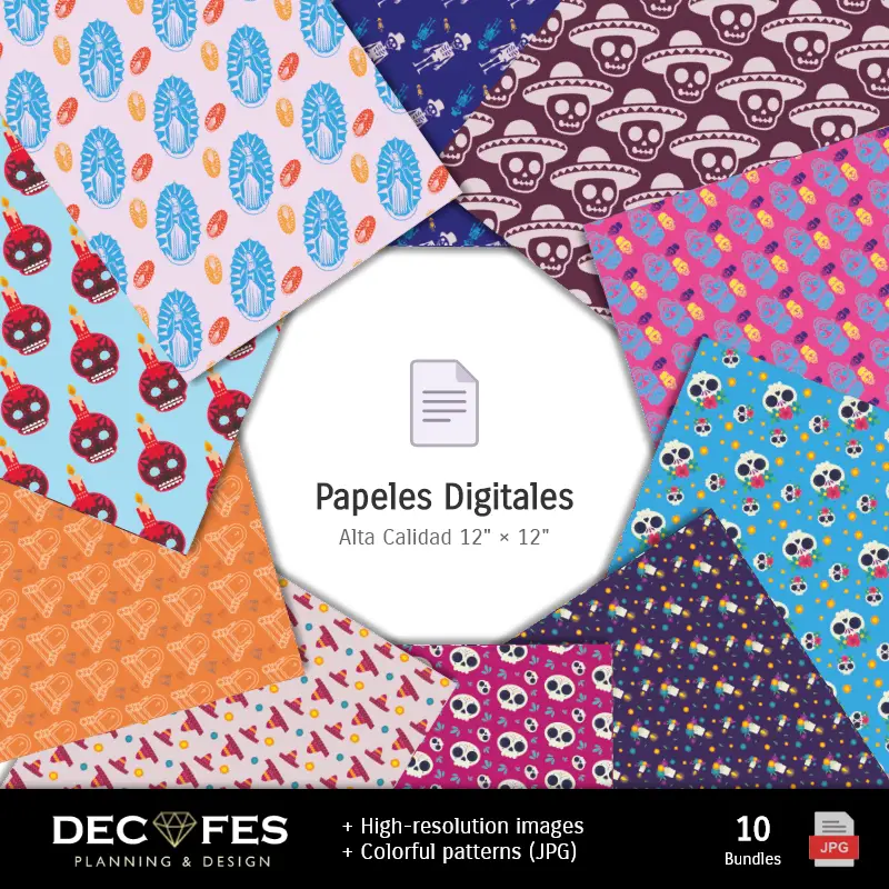 Collages | Papel Digital Coco - Imprimibles para Scrapbook y DIY