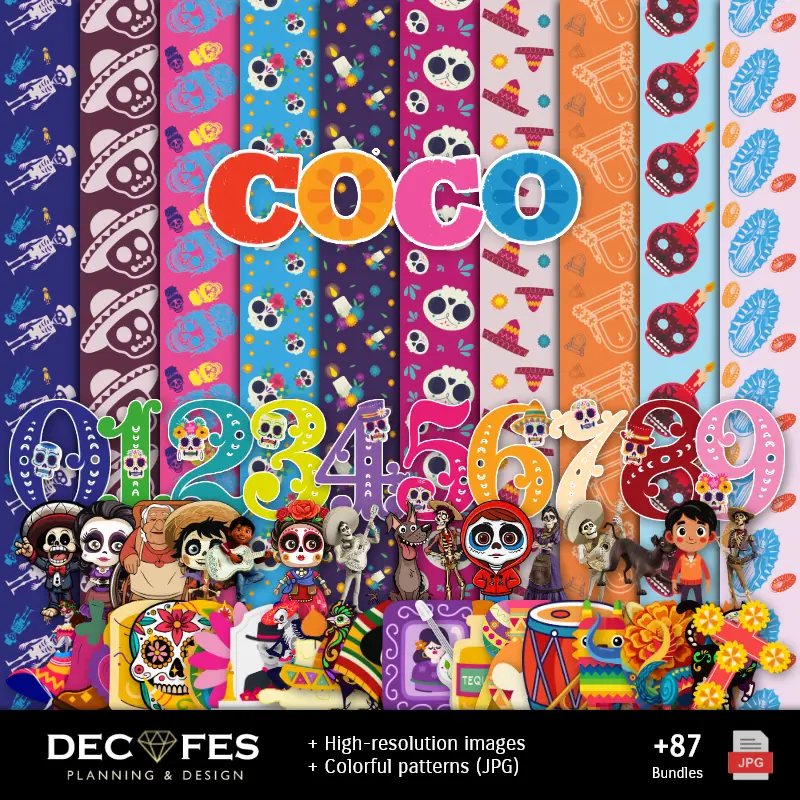 Fondos | Papel Digital Coco - Imprimibles para Scrapbook y DIY