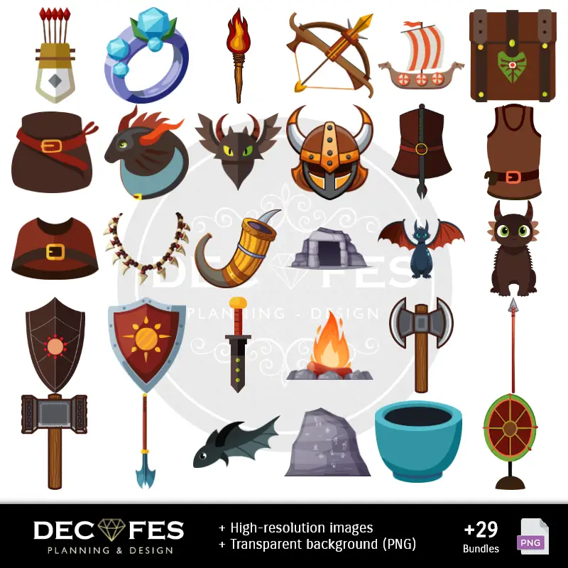 Accesorios | Papel Digital Cómo Entrenar a tu Dragón - Imprimibles para Scrapbook y DIY