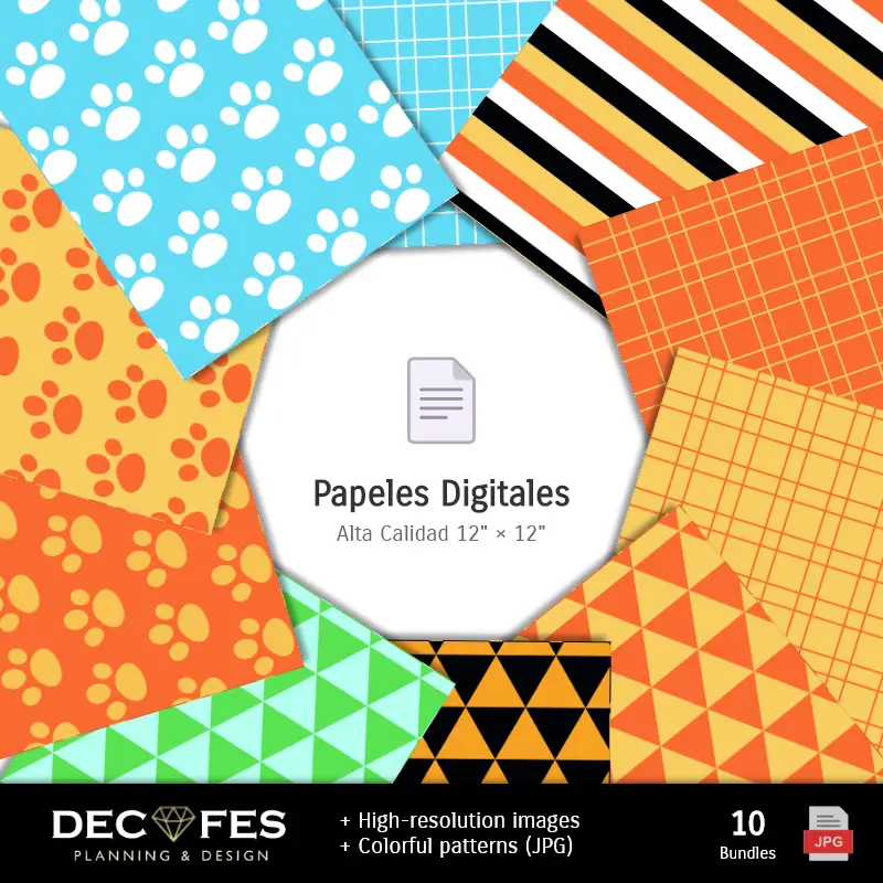 Accesorios | Papel Digital Daniel el Tigre - Imprimibles para Scrapbook y DIY